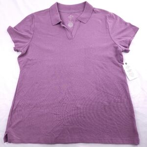 NWT St. John's Bay Classic Polo Shirt Size Petite Large
